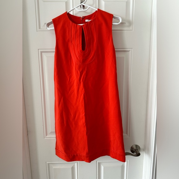 Diane Von Furstenberg Kadijah Keyhole Orange Shift Dress Size 2 - Picture 14 of 15